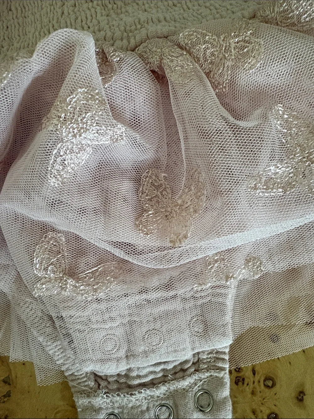 Pink Tulle Baby Dress, 0-3 mo